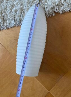 Nerezový luster + mliečne sklo - 4