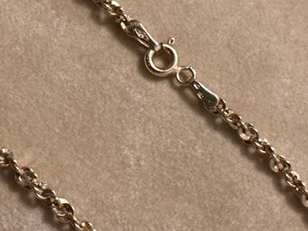 dámska zlatá retiazka točenie 14kt zlato - 4