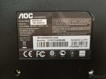 LCD monitorAOC e950Swnk 18,5 palcov - 4