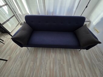 Moderná tmavomodrá pohovka – vo výbornom stave – Bratislava - 4