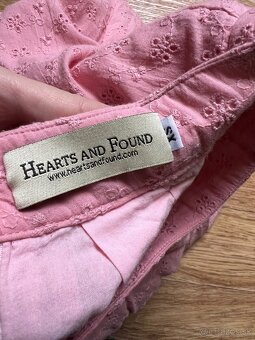 Hearts and found ružová madeirová midi sukňa XS - 4