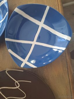 Dizajnové, modré taniere - 4