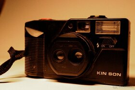 KIN SON DUAL LENS 35 mm fotoaparát + kožené puzdro - 4