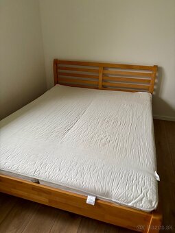 Manželská posteľ 180x200 masív + matrace - 4