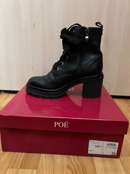 Dámske kožené členkové čižmy – veľ. 36 / 37 - 4