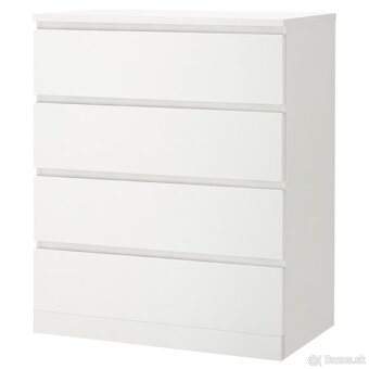 MALM Komoda so 4 zásuvkami, biela, 80x100 cm - 4