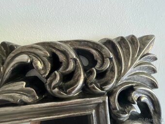 luxusne dizajnove strieborne zrkadlo 160x98 - 35% - 4