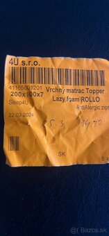 Vrchný matrac Topper Materasso - 4