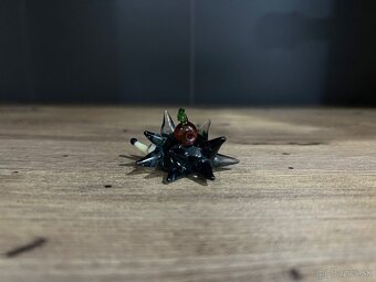 Sklenená figúrka – vintage dekorácia, zberateľský kus, 3x5cm - 4