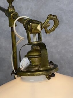 Starožiná lampa na písací stôl mosadz - 4