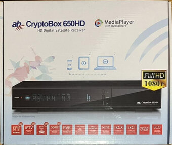 Predám satelitý prijímač AB CryptoBox 650HD - 4
