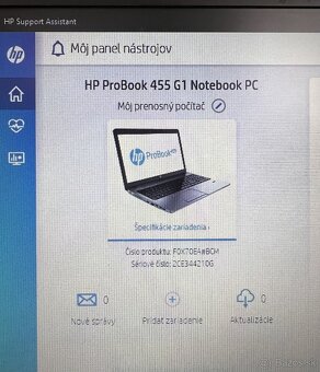 HP G1 455 / AMD A10-5750M / 4-jadro / 4GB RAM / 15.6" - 4