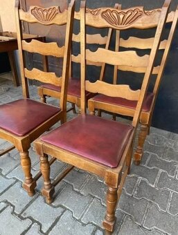 4 + 1 gratis, stolicky, drevo, koza, bazar - 4