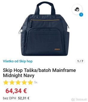 Prebaľovacia taška - batoh Skip Hop Navy - 4