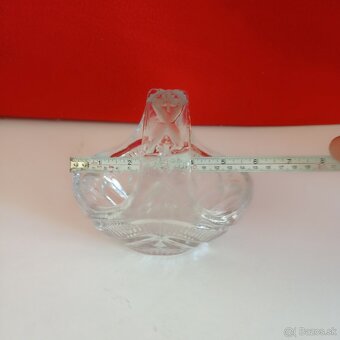 Milý vintage košík - liate sklo - 4