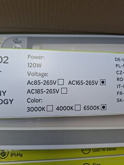 LED lampa 120cm 2xled pás 120w - 4