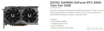 Predam nový-Herný PC/ ZOTAC RTX 2060 12GB/Ryzen 5 3600 - 4