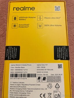 Realme Note 70T 256gb Obsidian black NOVÝ - 4