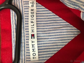 TOMMY HILFIGER originál Red damske tricko S/M - 4