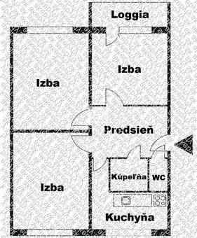 3 izbový byt, Nad jazerom - Galaktická, pôvodný stav, 67m2 - 4