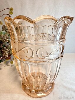 Vaza uranova rosalinove sklo - 4