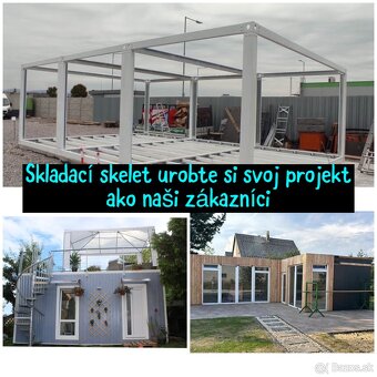 Lodný kontajner skladací skelet +vypln cele SK 3m šírka - 4