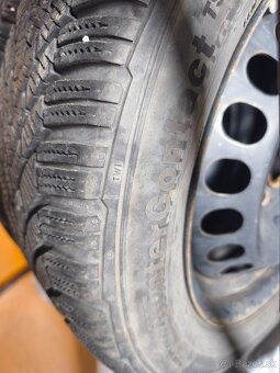 Predám zimné pneumatiky205/55 R16obuté na plechových diskoch - 4