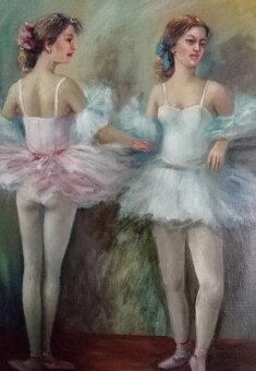 🎨 "Baletky" - Antonio Manna - Olejomaľba - 4