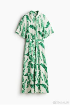 Košeľové šaty H&M so zaväzovacím opaskom,XS - 34 a M - 38 - 4