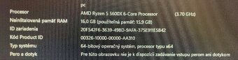 Herný počítač AMD Ryzen 5 5600X, RTX 3060 8GB, 16GB RAM - 4