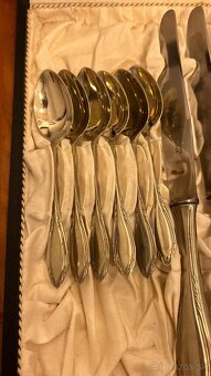 Starožitné striebrené príbory, sada príborov - 4