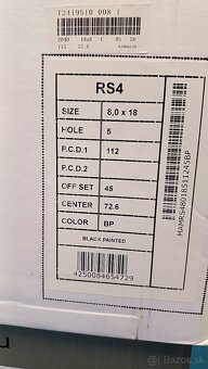R18 5x112 mm ALU disky MAM RS4 čierne - 4