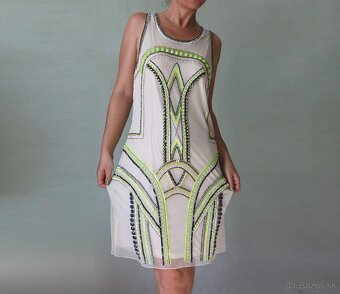 Nové smotanové šaty s korálikmi Miss Selfridge veľ.44 - 4