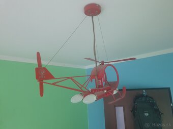 Detská stropná lampa/luster - motýle a helikoptéra - 4