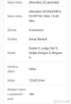 Alternátor Renault Dacia Nissan - 4