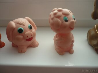 Retro staré hračky - gumené, pískacie. - 4