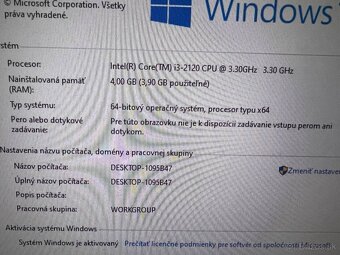 Počítač DELL.Intel i3-2120 2x3,30GHz.4gb ram.250gb HDD - 4