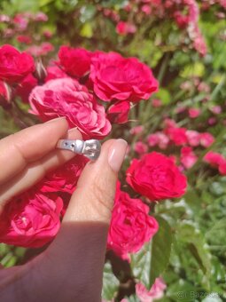 Strieborný prsteň 925 opasok - 4