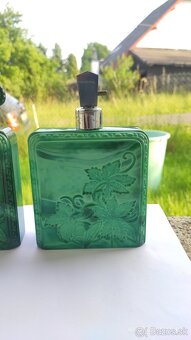 staré flakony malachitové sklo Ingrid Schlevogt - 4