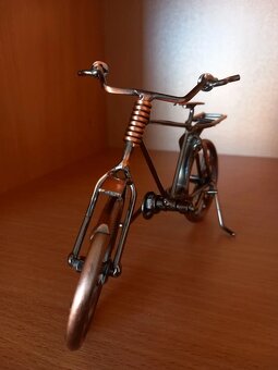 Starý kovový bicykel, dekorácia 18,5x10x8 cm - 4
