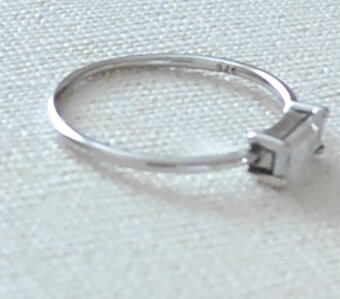 Strieborný prsteň Baguette - 4