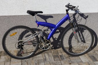 Odpružený horský bicykel modry - 4