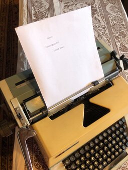Vintage písací stroj Optima (azbuka) – plne funkčný @Stupava - 4