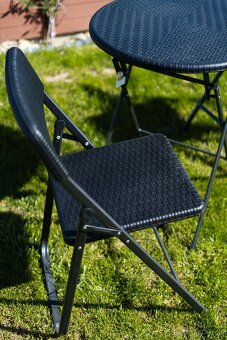 Bistro set Ventana - čierny - 4