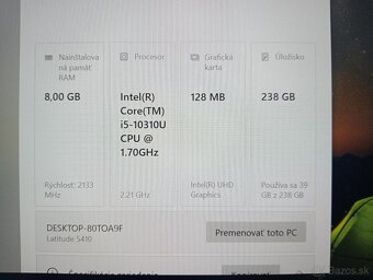 predám Dell Latitude 5410 , Intel i5 , 8gb ram , Win 10 - 4