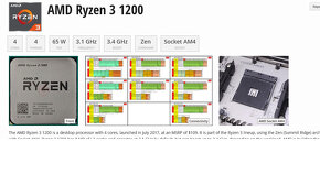 AMD RYZEN 3 1200 AM4+chladic Wraith - 4