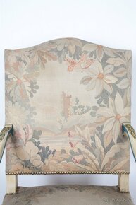 Starožitné křeslo v rokokovém stylu s tapiserií - 4