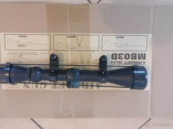 Airsoft sniper MB03D + puškohľad a dvojnožka, olivová - 4