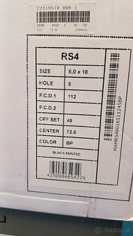 R18 5x112 mm ALU disky MAM RS4 čierne - 4