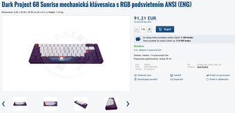 Mechanická klávesnica Dark project 68 Sunrise - 4